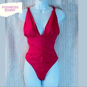 Red One Piece La Blanca Swimsuit